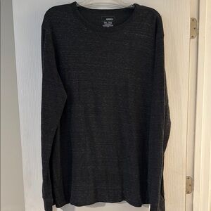 Men's Black/Grey fleck Long Sleeve Shirt